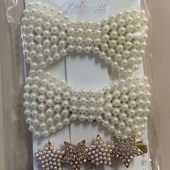 Pearl hair clips - Picture 4 of 6